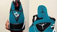 Here's a closer look at the heel counter and collar area of the sample Air Jordan 7 PE Ken Griffey Jr. sneakers (Image via Instagram/@frankcooker)